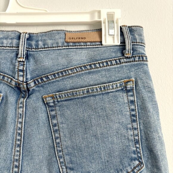 Grlfrnd Karolina Jeans in On The Run Blue Hidden Button Fly Women’s Size 27 - Picture 7 of 9